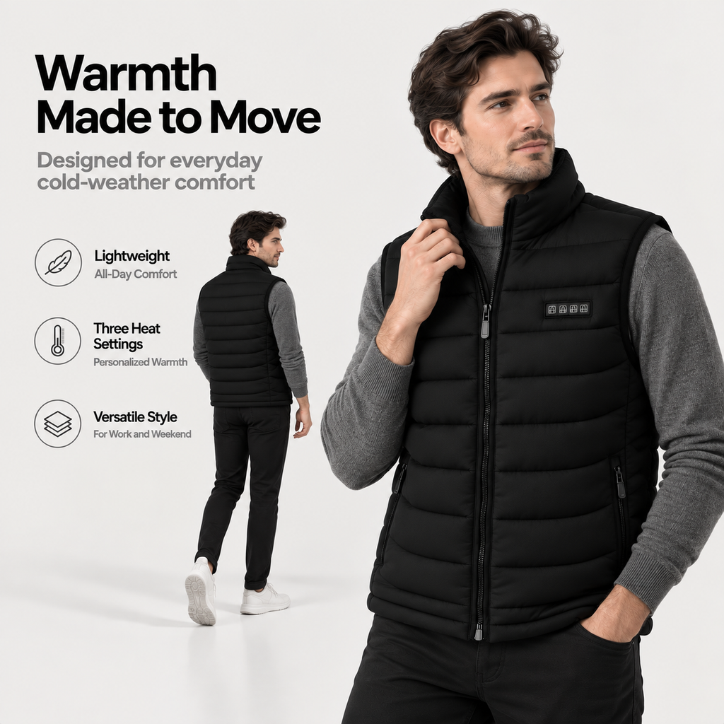 Heated jacket vest