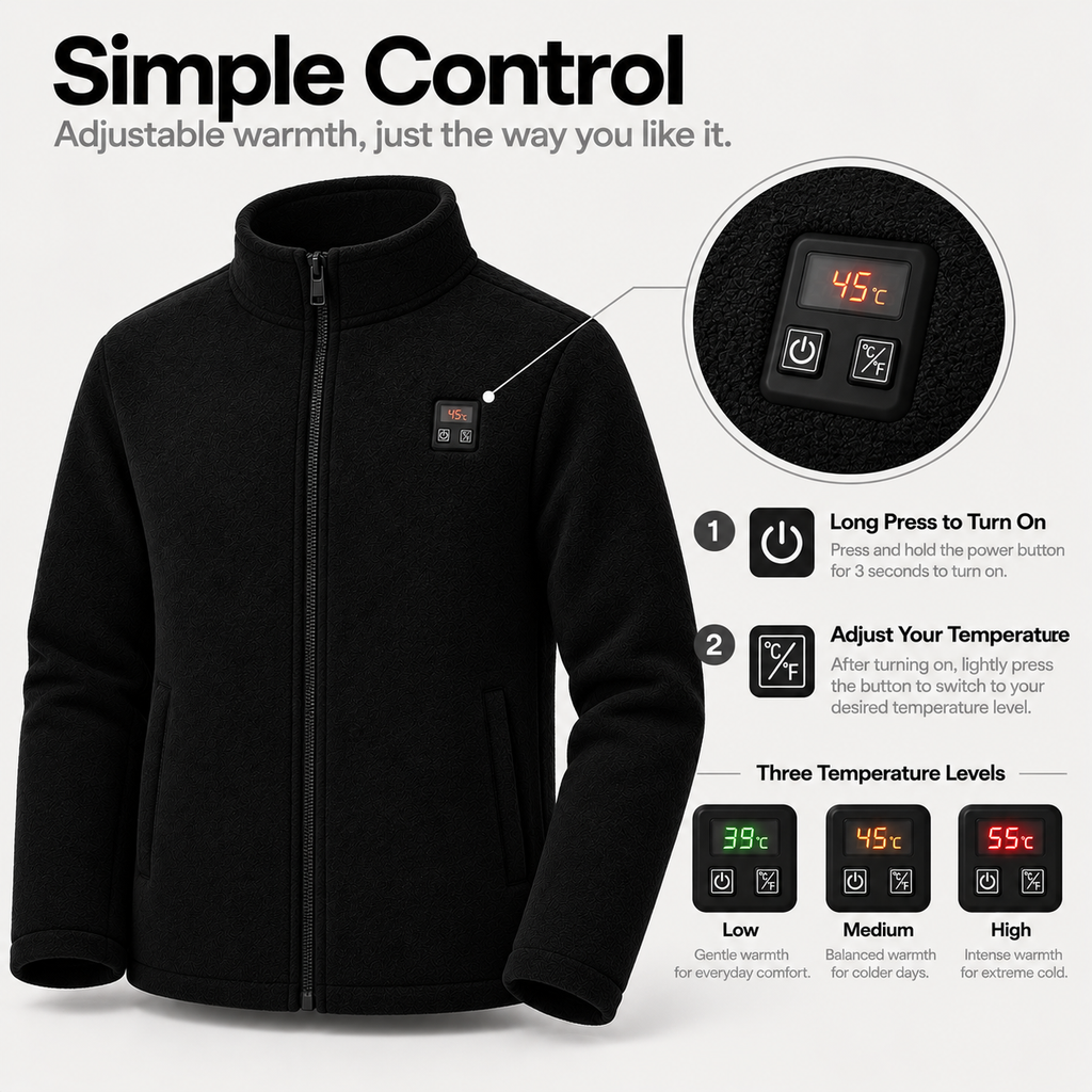 smat heated jacket for men