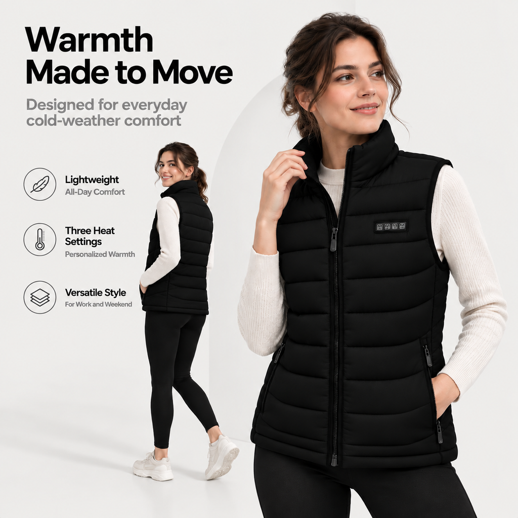 Heated jacket vest